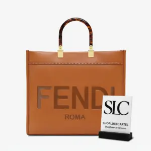 Medium Sunshine Top Handle Shopper Tote Bag Brown 8BH386