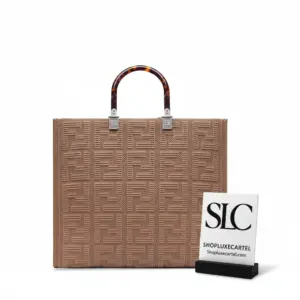 Medium Sunshine Tote Bag in Apricot Monogram Fabric 8BH386