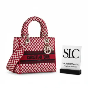 Medium Top Handle Bag with Romantic Dots Embroidery M0565