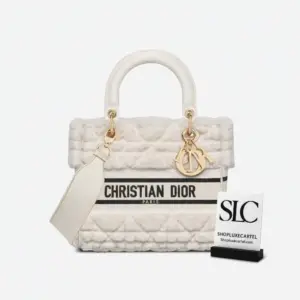 Medium Top Handle D-Lite Bag in Cannage Shearling M05659