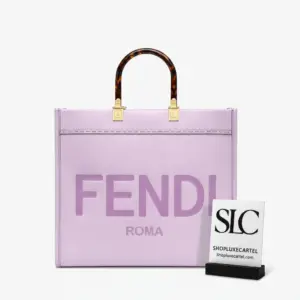 Medium Top Handle Shopper Tote Bag in Purple 8BH386