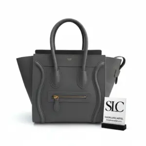 Micro Luggage Top Handle Tote in Drummed Calfskin 189793