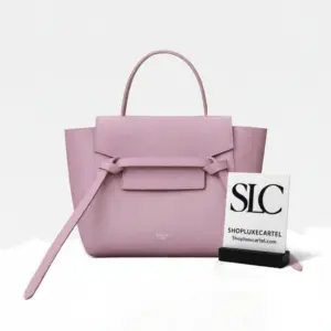 Micro Top Handle Belt Bag in Grained Calfskin 189153 Pink