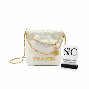Mini 22 Drawstring Shoulder Bag in Shiny Calfskin AS3980