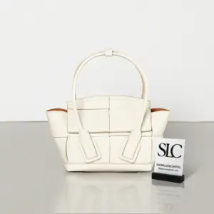 Mini Arco Top Handle Tote in Smooth Calfskin Leather 600606