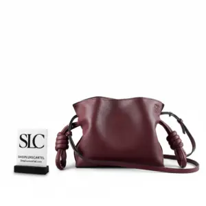 Mini Flamenco Drawstring Clutch Bag in Nappa Calfskin
