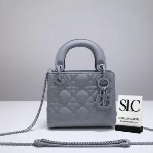 Mini Top Handle Bag in Ultramatte Quilted Cannage Calfskin M0505
