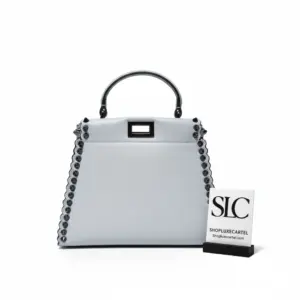 Mini Top Handle Bag with Metal-Plated Micro Studs 8BN244