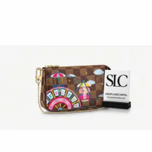 Miniature Pochette Style Accessories Pouch with Chain N60402