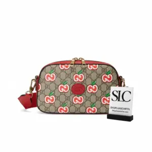 Monogram Apple Print Small Crossbody Shoulder Bag 574886