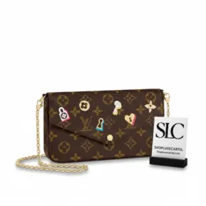Monogram Canvas Chain Crossbody Wallet Pochette Felicie M63999