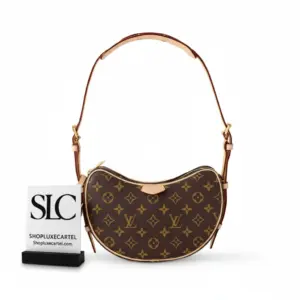 Monogram Canvas Half-Moon Croissant Shoulder Bag MM M46828