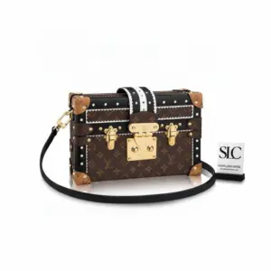Monogram Canvas Petite Malle Trunk Style Crossbody Bag M44216