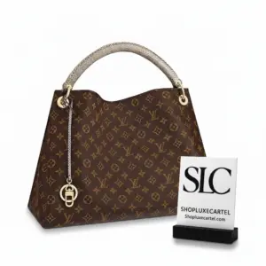 Monogram Canvas Python Trim Artsy MM Shoulder Bag M44010