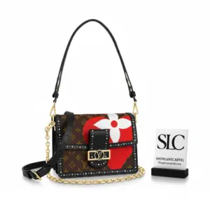 Monogram Canvas Shoulder Flap Bag Dauphine MM M57448