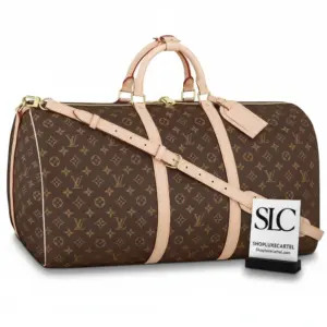 Monogram Canvas Travel Duffel Bag with Shoulder Strap M41412