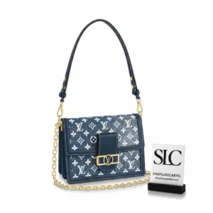 Monogram Denim Dauphine Flap Shoulder Bag MM M59631