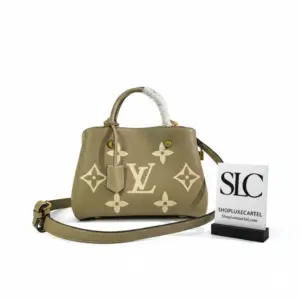 Monogram Embossed Leather Montaigne Top Handle Satchel Bag M45489