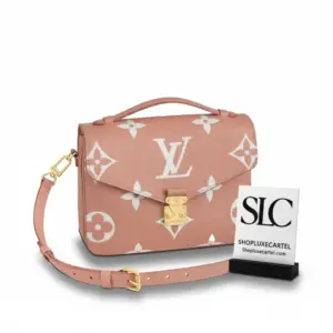 Monogram Empreinte Crossbody Satchel in Pink and Cream M46302