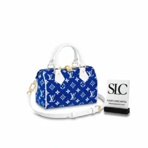 Monogram Jacquard Velvet Speedy Crossbody Boston Bag 20 M20751