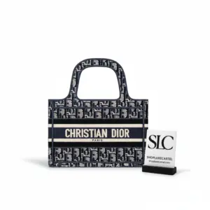 Monogram Pattern Embroidered Velvet Mini Top Handle Tote Bag S5475Z