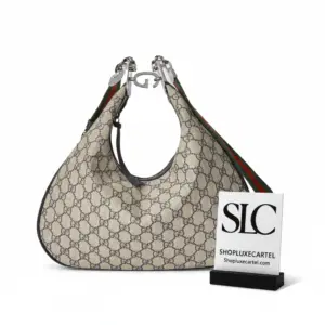 Monogram Print Attache Medium Shoulder Bag in Blue 702823