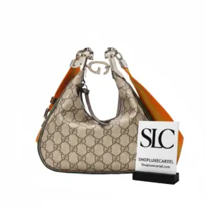 Monogram Print Attache Small Hobo Shoulder Bag Coffee 699409