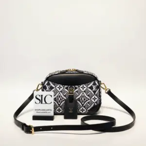 Monogram Print Denim Crossbody Camera Shoulder Bag M45528