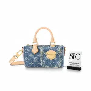 Monogram Print Denim Nano Speedy Top Handle Bag M82950