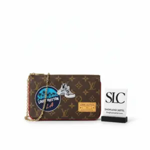 Monogram Print Double Zip Crossbody Pochette with Strap M67561
