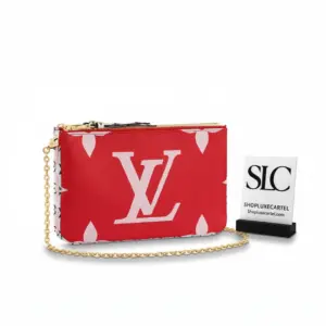 Monogram Print Double Zip Crossbody Shoulder Bag M67561