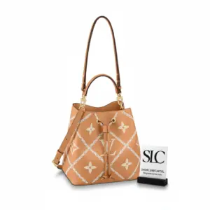 Monogram Print Drawstring Bucket Crossbody Bag M46023 M46029