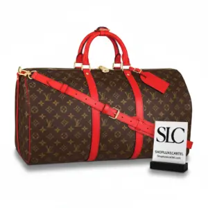 Monogram Print Duffle Travel Bag with Shoulder Strap 50 M44740
