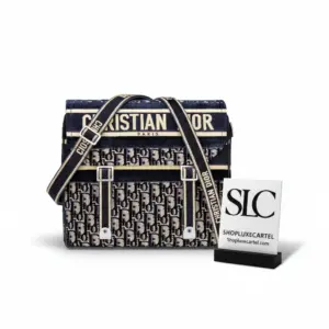 Monogram Print Embroidered Velvet Messenger Crossbody Bag M1291V