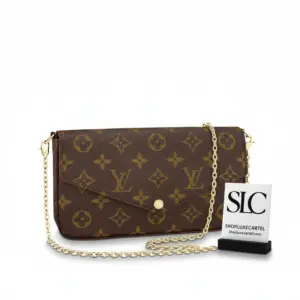 Monogram Print Felicie Chain Wallet Crossbody Clutch Bag M61276
