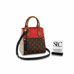 Monogram Print Fold Tote PM Top Handle Shoulder Bag M45388 M45389