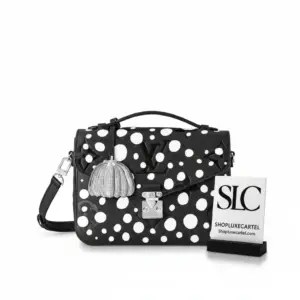 Monogram Print Messenger Style Satchel Crossbody Handbag M46409
