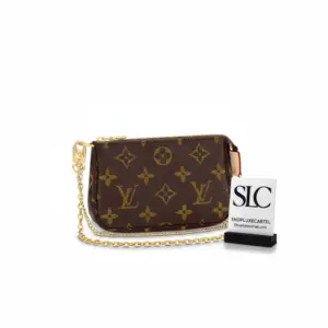 Monogram Print Mini Pouch Bag with Shoulder Chain M82510