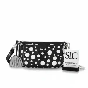 Monogram Print Multi-Pouch Crossbody Bag in Black White M46410