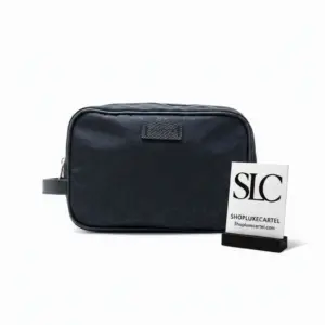 Monogram Print Nylon Travel Toiletry Organizer Pouch 510338