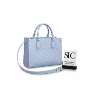 Monogram Print Onthego PM Top Handle Tote Lilas Purple M46067