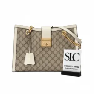 Monogram Print Padlock Medium Flap Top Shoulder Bag 479197