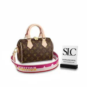 Monogram Print Speedy 20 Boston Bag in Fuchsia M45948