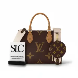 Monogram Print Top Handle OnTheGo PM Tote Bag M46373