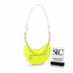 Monogram Print Velvet Crescent Shoulder Loop Bag M81484