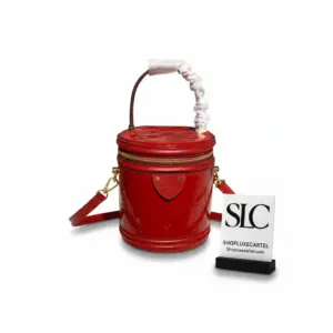 Monogram Print Vernis Leather Cylinder Vanity Bag M53997 M53998