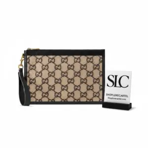 Monogram Print Wool Travel and Toiletry Organizer Pouch 597627