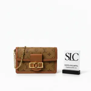 Monogram Reverse Canvas Dauphine Crossbody Chain Wallet Bag M68746