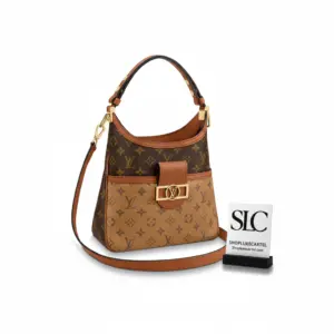 Monogram Two-Tone Hobo Shoulder Bag Dauphine PM M45194