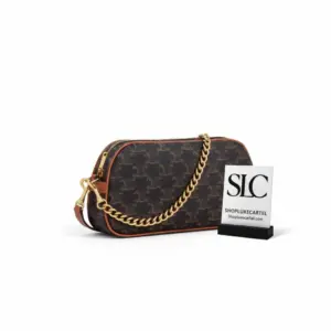 Multi Pocket Shoulder Bag in Monogram Canvas and Calfskin 114122